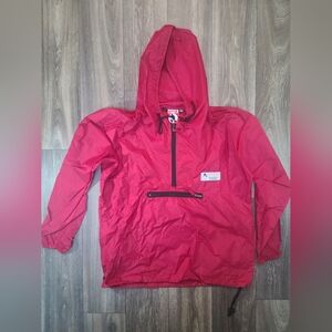 Mickey Mouse Walt Disney Men's Windbreaker Red Nylon Jacket Vintage Zip Size L